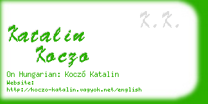 katalin koczo business card